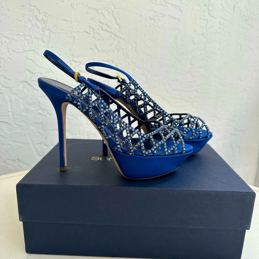 Beautiful crystal embellished Sergio Rossi sandals